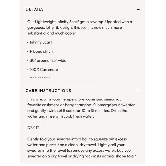 the cashmere project LONDON GREY HEATHER Ribbed Infinity Scarf 100% Cashmere - Picture 6 of 6